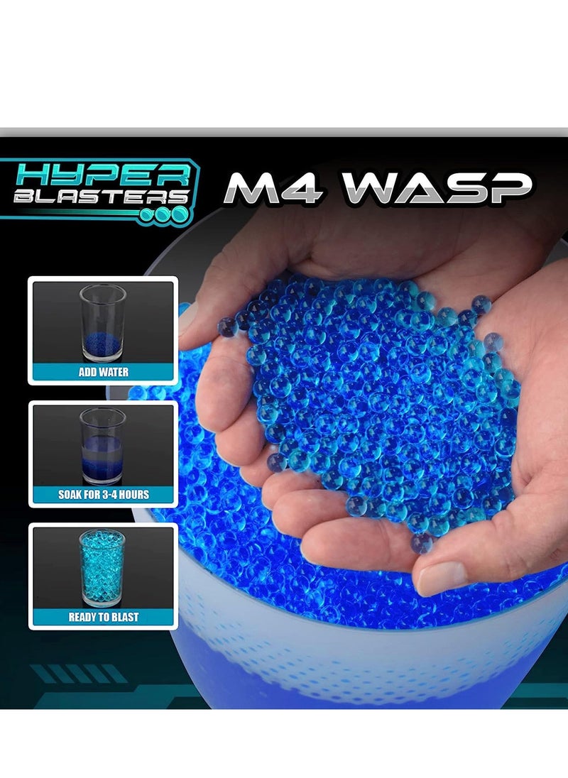 Moonmen - M4 Wasp Gel Ball Blaster with 1000 Round Capacity Ammo Drum – Splatter Ball Blaster Includes 30,000 Planet Friendly No- Stain Water Beads- Fun and Exciting Electric Blaster - Image 1