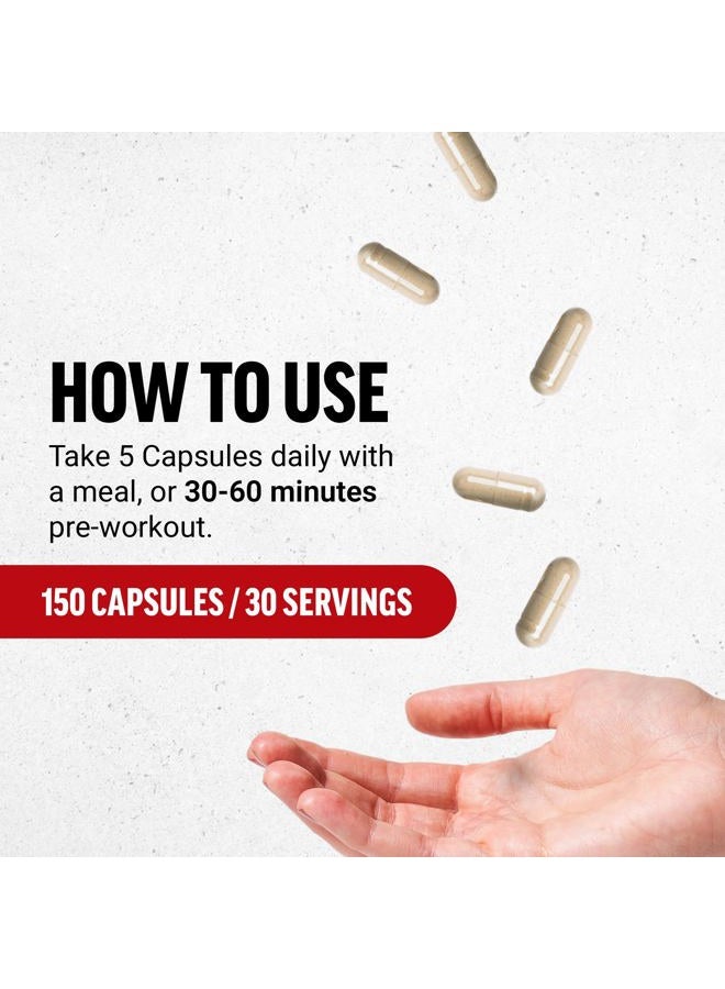 Force Factor L-Arginine Nitric Oxide Supplement with BioPerine to Help Build Muscle and Support Stronger Blood Flow, Circulation, Nutrient Delivery, and Pumps, L-Arginine 3000mg, 3g, 150 Capsules - Image 4