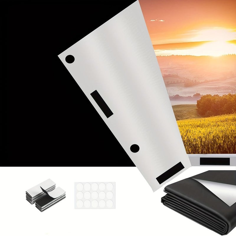 No Drill 100% Blackout Curtains 150x70cm Hook Loop Sun Protection for Bedroom Window Shades - Image 1