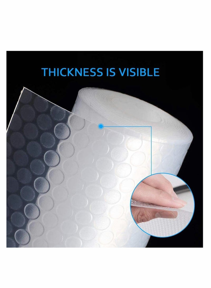 Excefore Shelf Liner Non-Adhesive (Clear, 2 Rolls 45x150cm) EVA Cupboard Cabinet Pad Drawer Mat Fridge Liner Roll for Kitchen and Bedroom  - Image 5