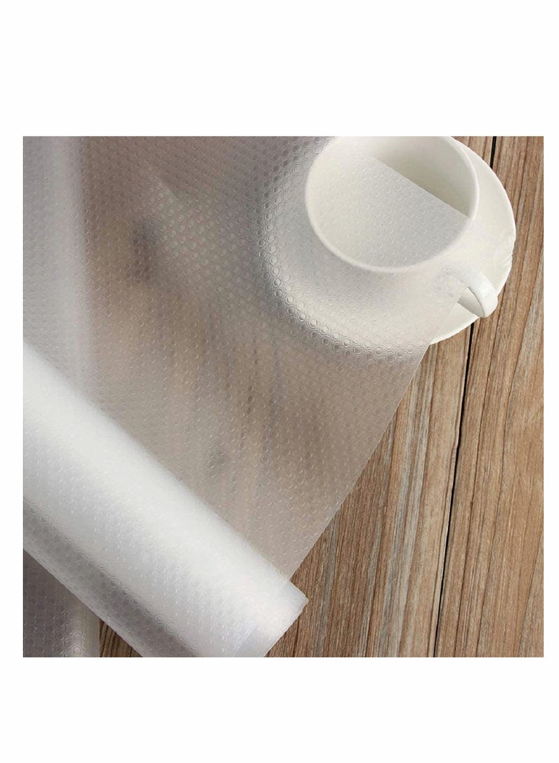 Excefore Shelf Liner Non-Adhesive (Clear, 2 Rolls 45x150cm) EVA Cupboard Cabinet Pad Drawer Mat Fridge Liner Roll for Kitchen and Bedroom  - Image 2