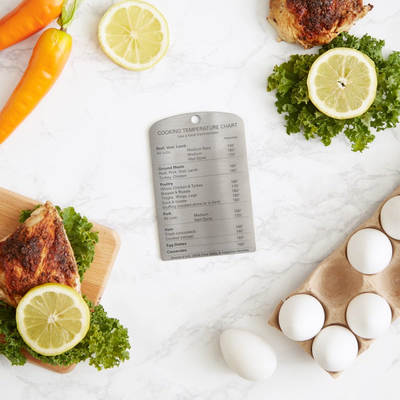 RSVP International Endurance Magnet Collection Stainless Steel, Temperature Chart, 3.75x5.5 - Image 4