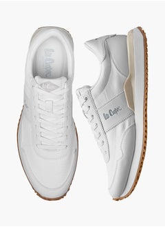 Lee Cooper Men's Logo Detail Sneakers with Lace-Up Closure  - Image 1