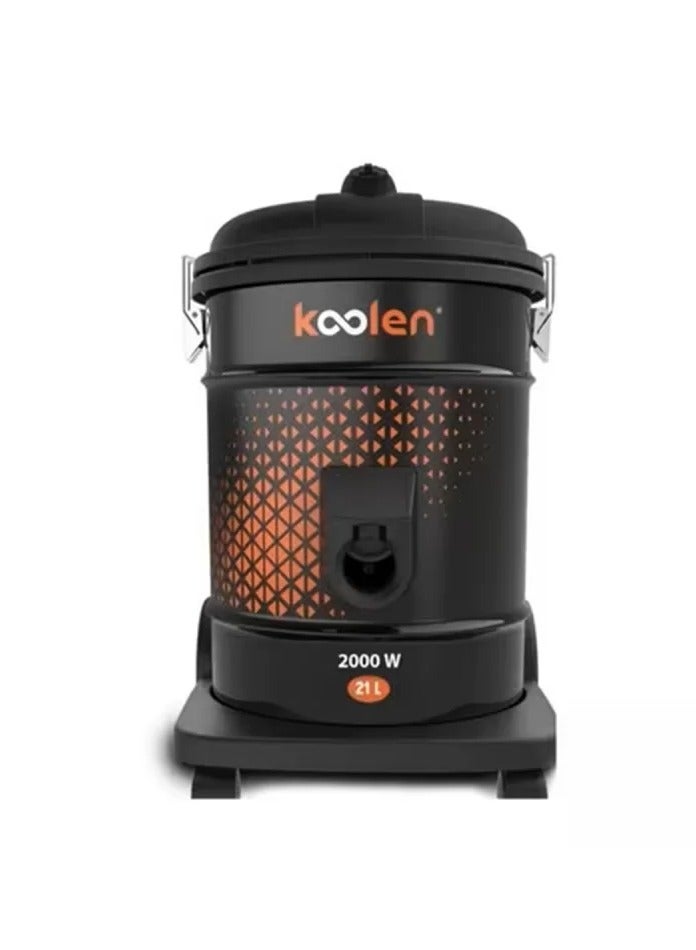 KOOLEN Drum Vacuum Cleaner 21 L 2000 W 806104002 Black - Image 1