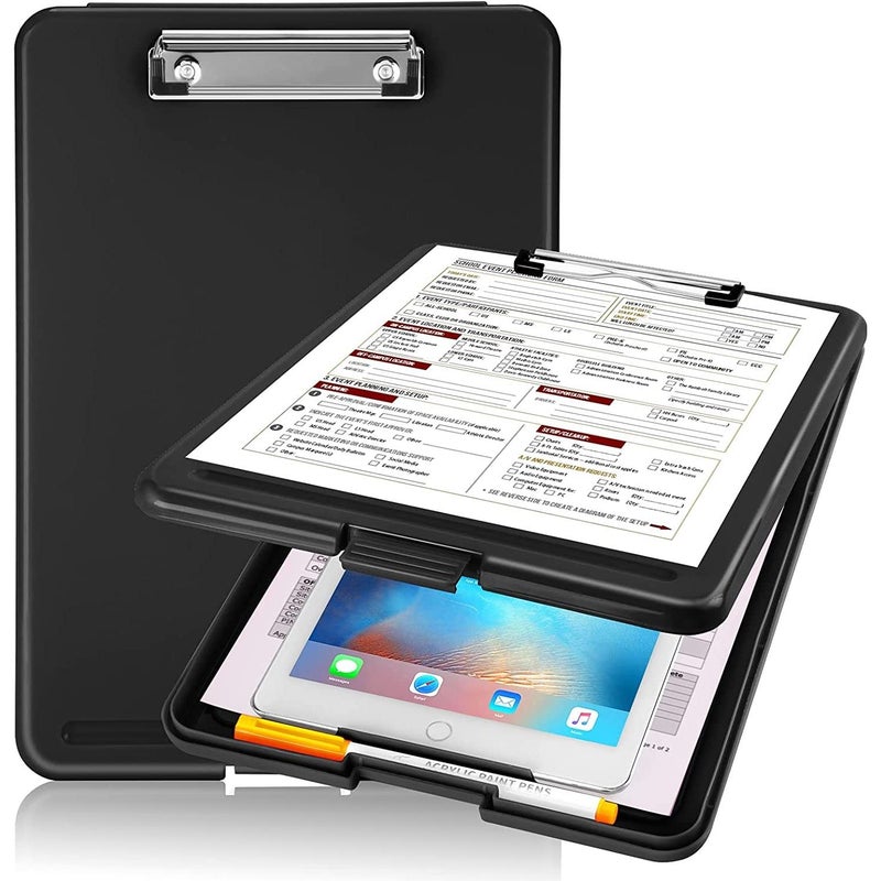 oddpod ™ Praise A4 Clip Pad/Clipboard with Storage Case for Paper and Document Storage 83002 (Black) - Image 1