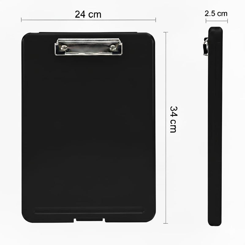 oddpod ™ Praise A4 Clip Pad/Clipboard with Storage Case for Paper and Document Storage 83002 (Black) - Image 3
