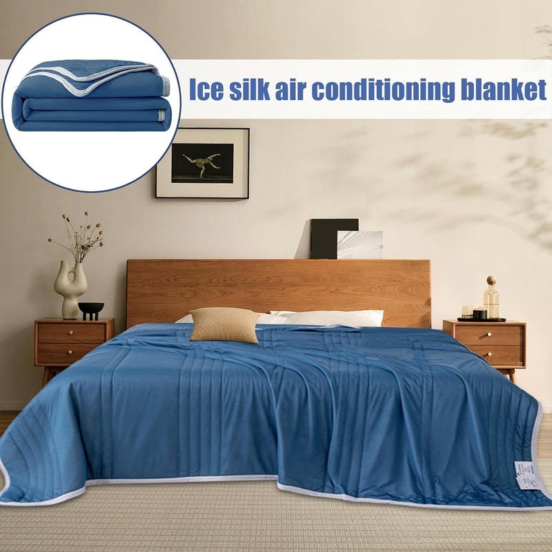 Cooling Blankets for Hot Sleepers, Double-Sided Cold Blankets for Summer, Breathable Quilt Bedding for Bed Dorm Room Sleeping Adults Couch Bedroom Camping Travel Sofa Apartment - Image 2