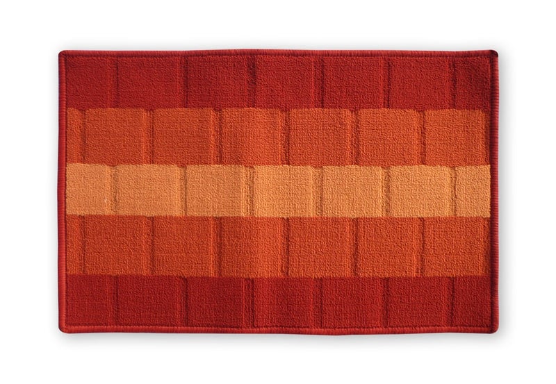Status Contract Anti Skid Washable Micro Polyester Luxury Floor Door Mat Runner, Combo Set of 2 Pcs (Orange) - Image 5