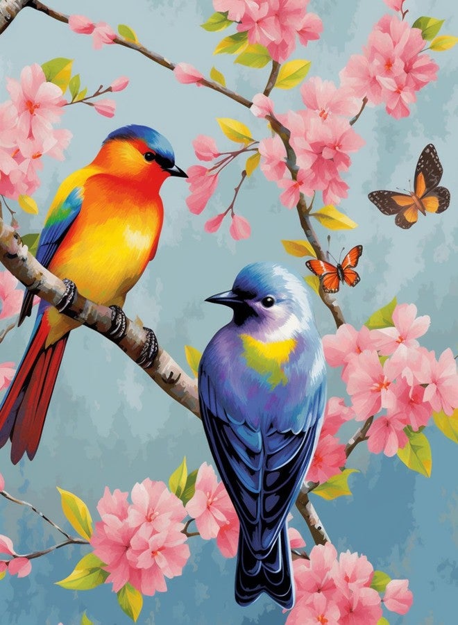 مجموعة الرسم بالأرقام من ماوماومي، مجموعة رسم أكريليك يمكنك صنعها بنفسك، مناسبة للأطفال والكبار المبتدئين - 16 بوصة عرض × 20 بوصة طول، بنمط طائر الملك الذي لا ينفصل - Image 1
