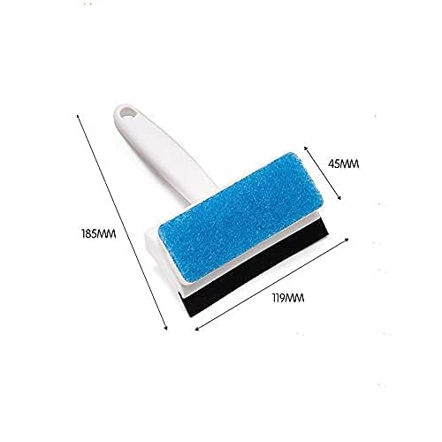 ADBERG ADBERG Glass Cleaning Tools 2 in 1 Glass Wiper Cleaning Brush Mirror Grout Tile Cleaner Washing Pot Brush Double-Sided Glass Wipe Bathroom Wiper Window Glass Wiper(Multicolour)  - Image 4