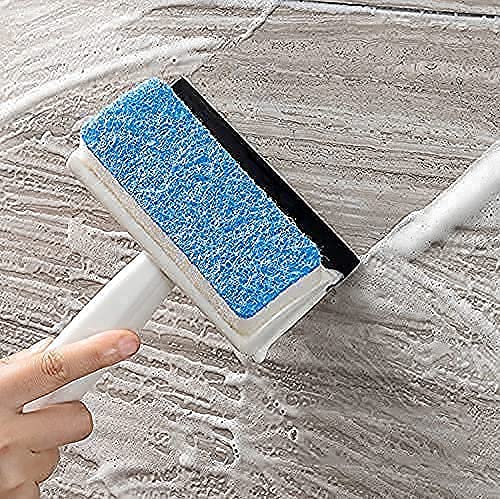 ADBERG ADBERG Glass Cleaning Tools 2 in 1 Glass Wiper Cleaning Brush Mirror Grout Tile Cleaner Washing Pot Brush Double-Sided Glass Wipe Bathroom Wiper Window Glass Wiper(Multicolour)  - Image 2