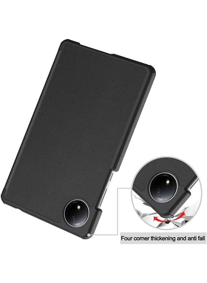 Muyixin Compatible with Xiaomi Redmi Pad SE 8.7" 4G 2024 PU Leather Cover With Stand Function Auto Sleep/Wake Cover - Black - Image 5