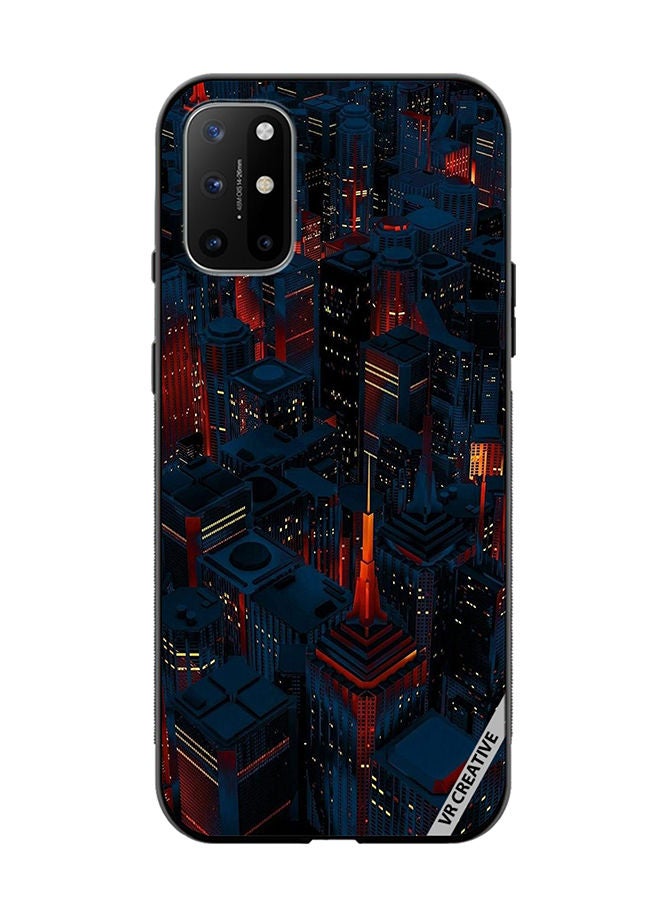 VR CREATIVE Protective Case Cover For OnePlus 8T Dark City Design Multicolour - Image 1