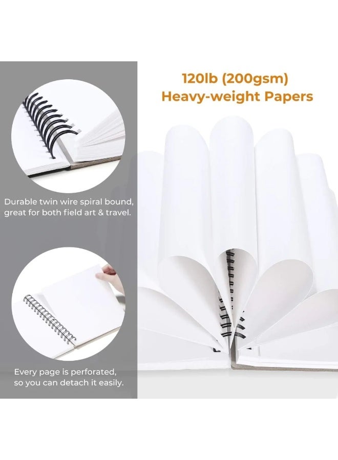 Ohuhu Mix Media Pad, Ohuhu 8.9"×8.3"(225 X 210 mm), 120 LB/200 GSM Heavyweight Papers 62 Sheets/124 Pages - Image 2