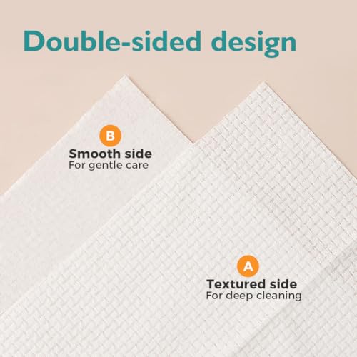 UNIMADE Face Towels 200 Count Disposable Face Towelette for Washing Face Skincare Ultra Soft Facial Towel for Sensitive Skin Lintfree Makeup Remover Dry Wipes 4 Box - Image 3