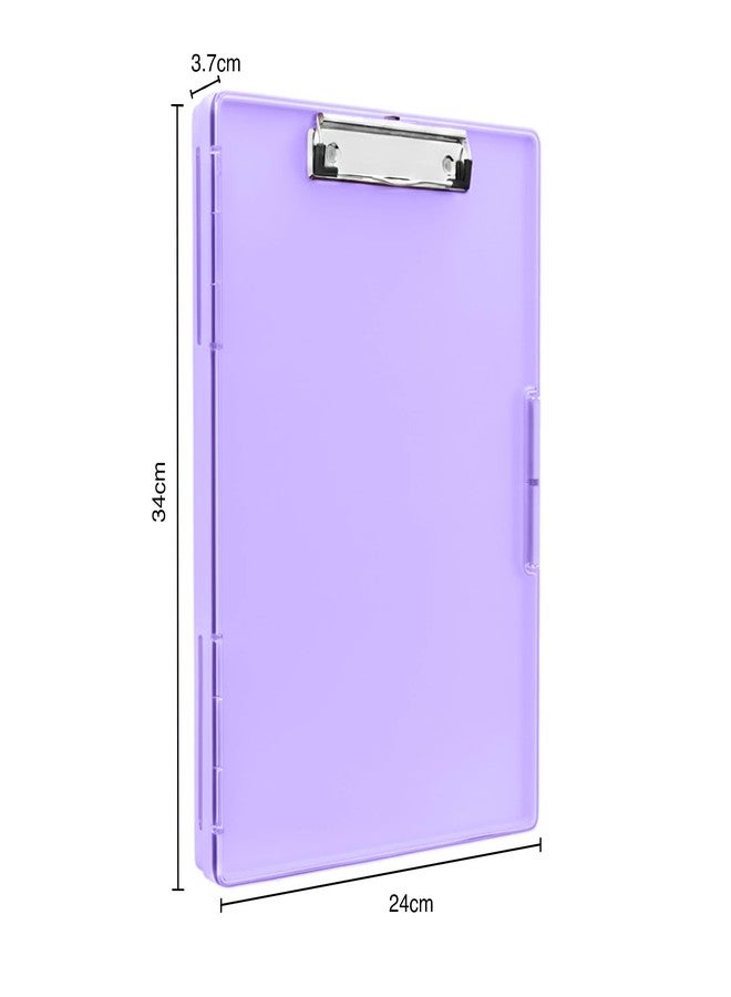 oddpod™ Heavy-Duty A4 Side-Opening Clip Pad with Clear Visible Top Panel/Clipboard with Dual Storage Case for Paper and Document Storage 1246 (Mauve) - Image 3