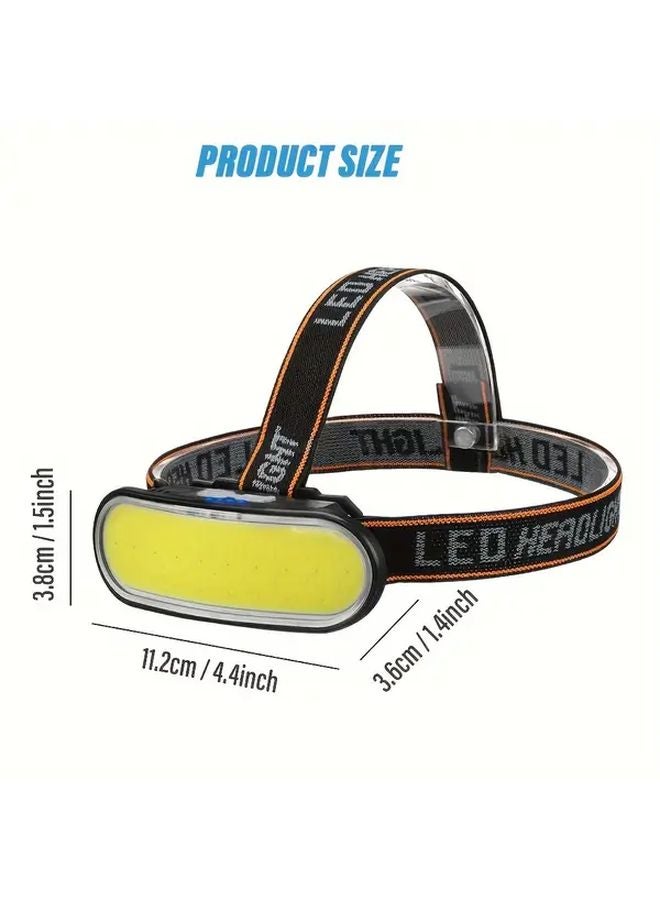 Pack List Super Bright COB Headlamp Portable Work Light White Red Light 1200mAh Rechargeable - Image 4