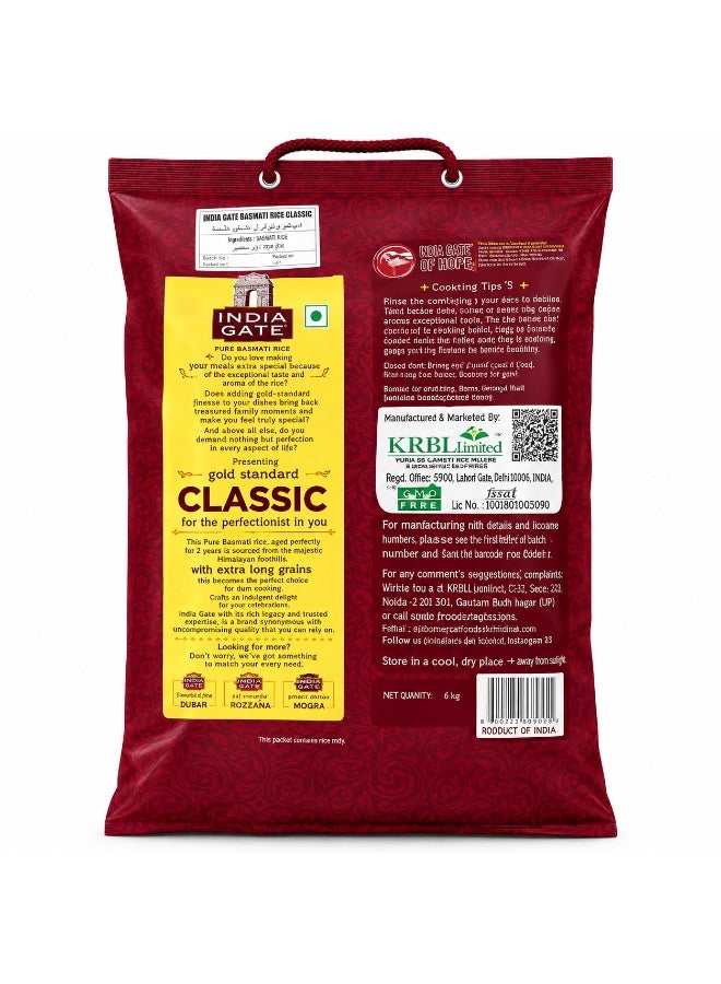 India Gate Classic Basmati Rice 6kg - Image 2