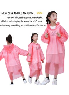 SYOSI Disposable Rain Ponchos for Kids, 6 Pack Bulk Extra Thick Emergency Waterproof Raincoats with Hood Plastic Clear Travel Rain Gear for Concerts, Amusement Parks, Camping, Outdoor, Cycling, and Hiking.  - Image 4