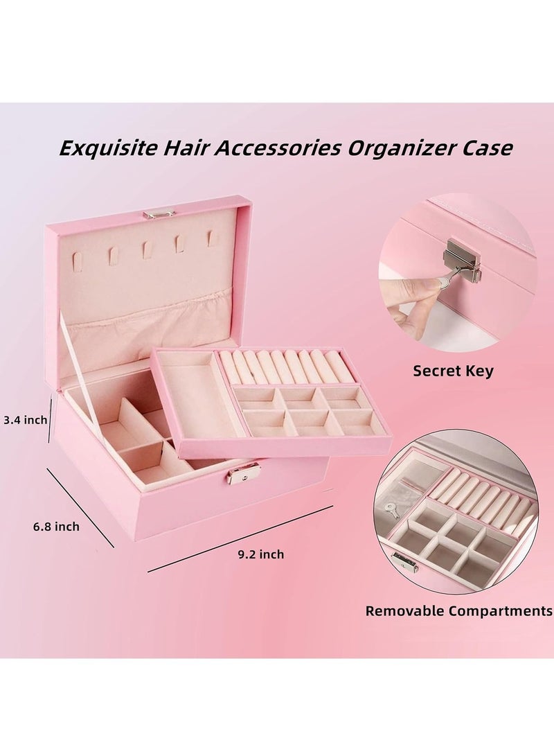 Deluxe Girls Hair Accessories Gift Set with Box – Cute Cartoon Hairpins, Barrettes, Elastic Bands, Rings & Mirror – Birthday Party Gift for Kids - Image 2