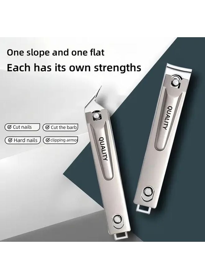 Flat Mouth 1Pcs Stainless Steel Nail Clippers For Thick Nails Ultra Sharp Portable Nail Scissors - Image 4