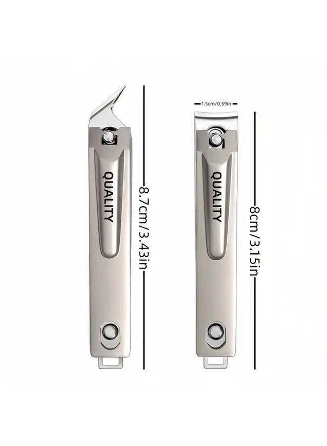 Flat Mouth 1Pcs Stainless Steel Nail Clippers For Thick Nails Ultra Sharp Portable Nail Scissors - Image 5