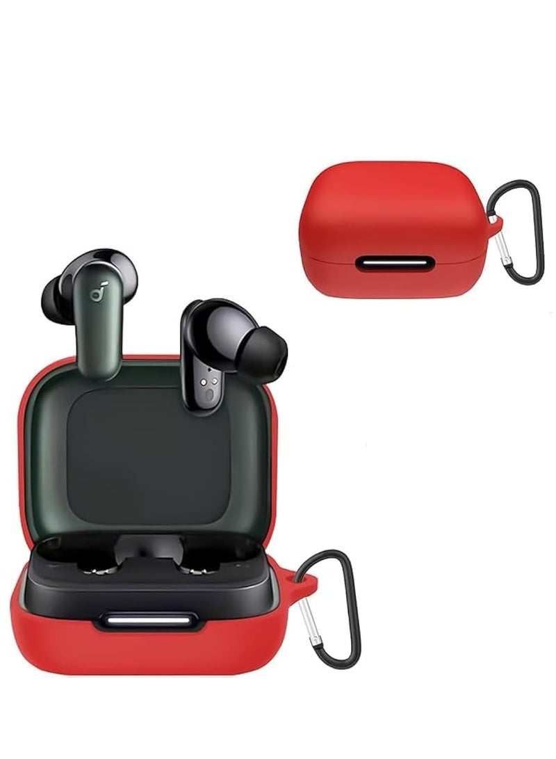 Anker Soundcore R50i NC/Anker P30i Case Cover, Soft Silicone Shockproof Protective Case Wireless Earbuds with Carabiner, Front LED Visible