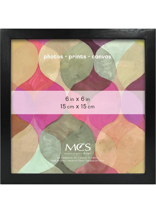 MCS Art Frame with Mat Opening, Black, 6 x 6 in - Image 4