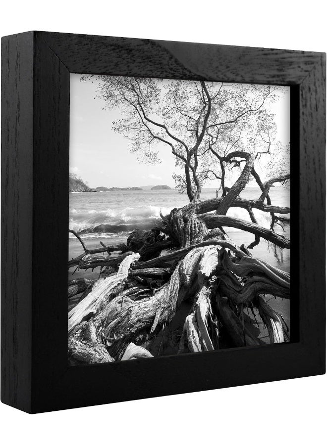 MCS Art Frame with Mat Opening, Black, 6 x 6 in - Image 3