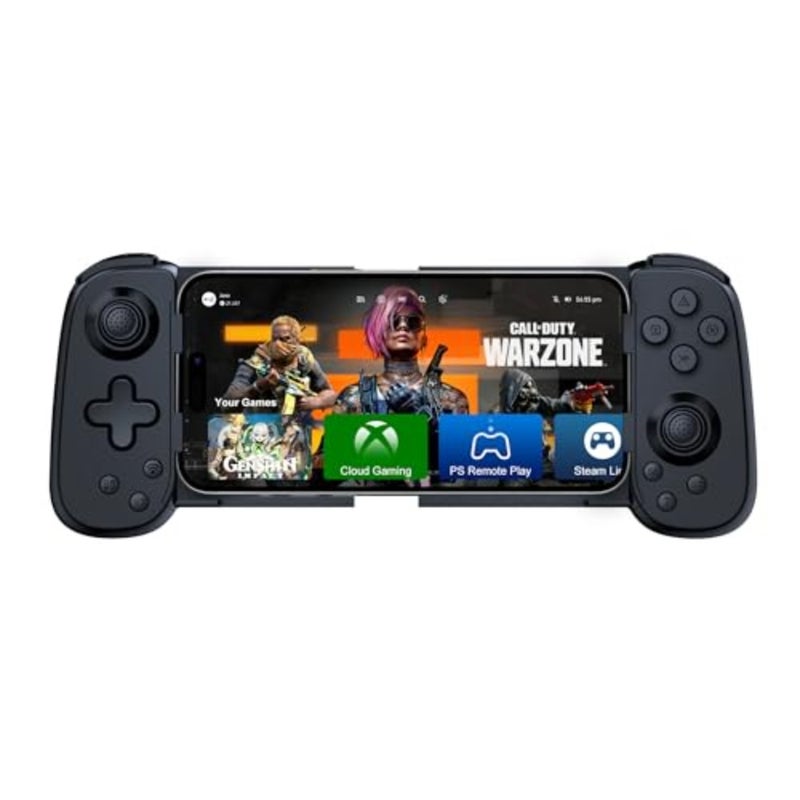 Wireless Phone Controller for iPhone/Android, Mobile Game Controller with Hall Joystick Suitable for Xbox Cloud Gaming, PS Remote Play, Steam Link, Call of Duty and More - Black - Image 1