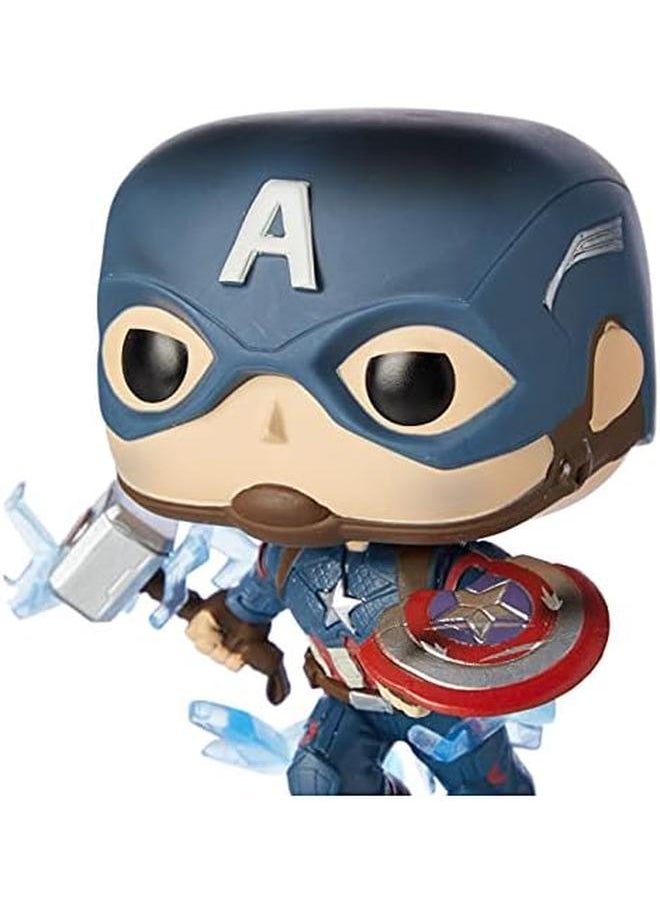 Funko Pop! - Marvel Endgame Captain America With Broken Shield And Mjolnir Action Figure 45137 - Image 1