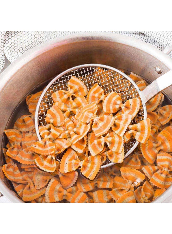 Restaurantware Met Lux 6 Inch Frying Skimmer, 1 Corrosion-Resistant Wire Skimmer - Mesh Scoop, Long Handle, Stainless Steel Deep Fryer Ladle, Durable, For Catching Food And Releasing Oil - Image 3