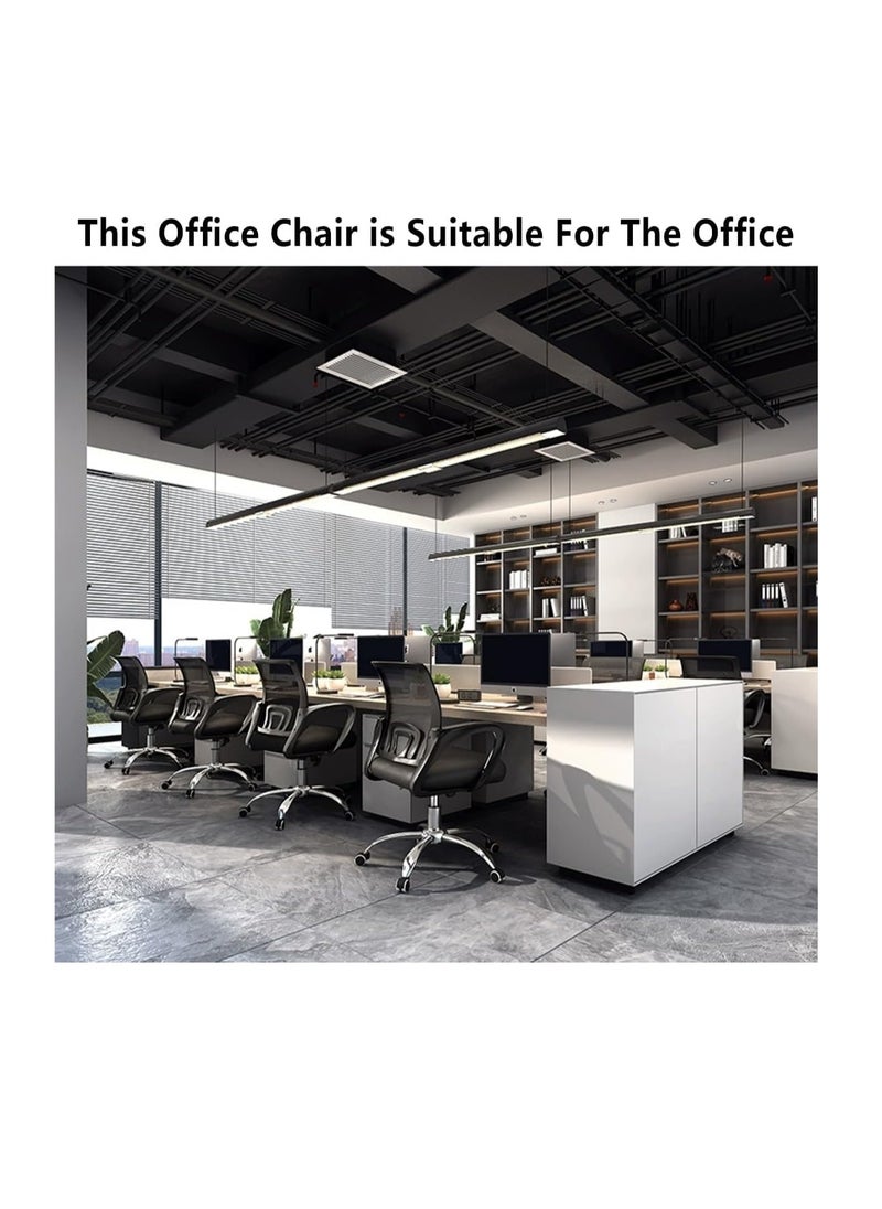 Office Chair, Desk Chair, Ergonomic Home Office Desk Chairs, Computer Chair with Comfortable Armrests, Mesh Desk Chairs with Wheels, Office Desk Chair, Mid-Back Task Chair with Lumbar Support