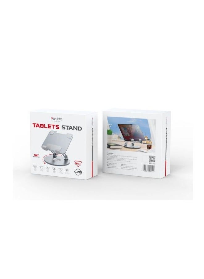 Yesido C293 360 Degree Rotating Foldable Tablet Desk Stand(Silver) - Image 4