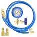 Wadoy AC Recharge Kit with Gauge R410A R134A R22 Refrigerant Charging Hose Kit 59 HVAC AC Gauge Set with R410A Mini Split Adapter R134A Tank Adapter AC Refrigerant Recharge Tool for Air Conditioner - Image 2