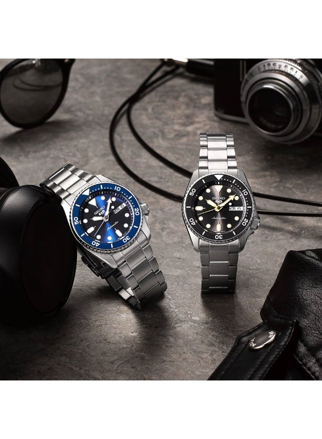 Seiko 5 Sports Automatic Watch SRPL77K1, 38 mm Blue Dial, Stainless Steel Bracelet, 100 m WR - Image 5