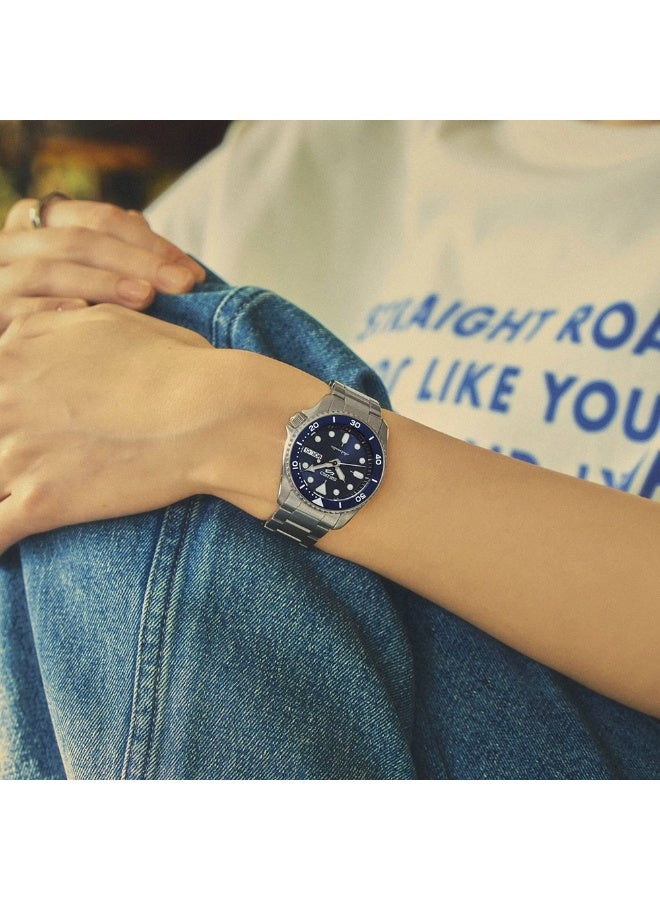 Seiko 5 Sports Automatic Watch SRPL77K1, 38 mm Blue Dial, Stainless Steel Bracelet, 100 m WR - Image 4