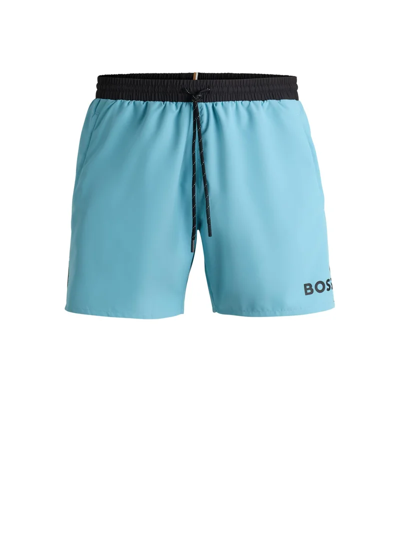 BOSS Quick-drying swim shorts with contrast details