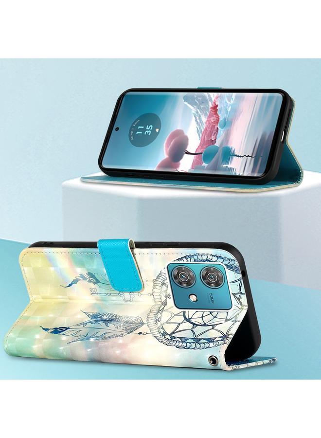 S-TOP Case For Motorola Edge 40 Neo 3D Painting Horizontal Flip Leather Phone Case - Image 4