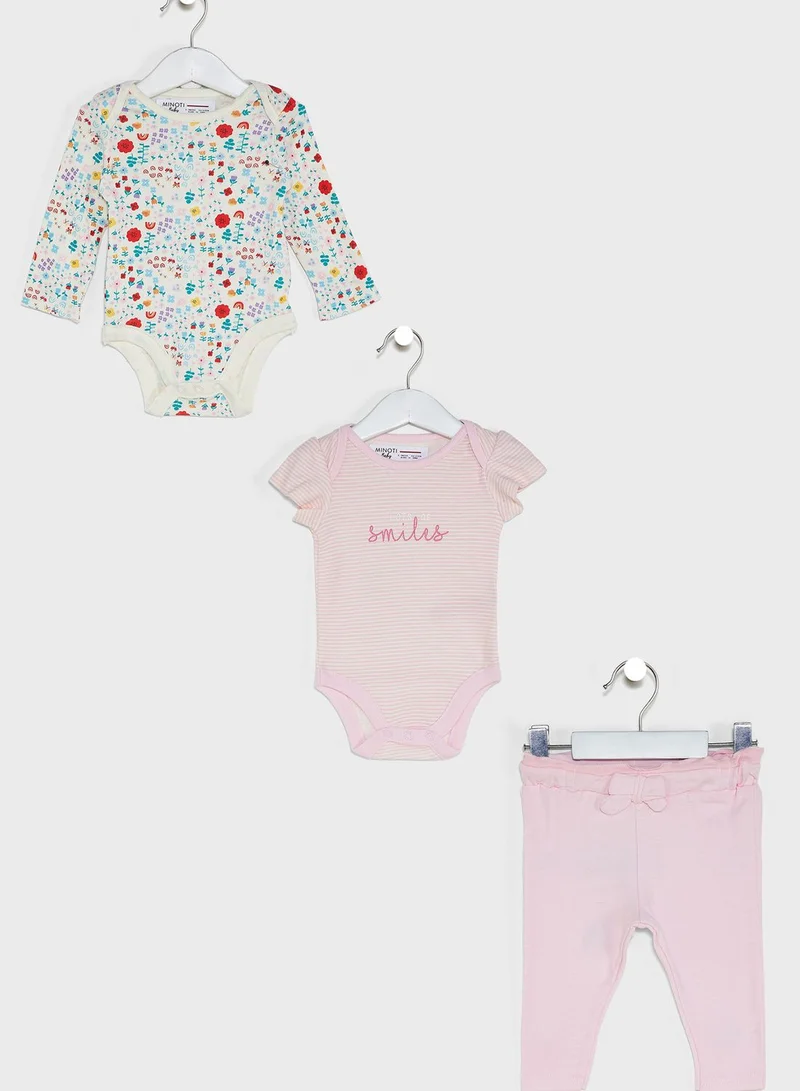 MINOTI Infant 2 Pack Printed Bodysuit + Leggings Set