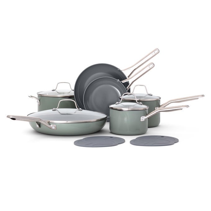 CERAMIC NONSTICK 12PC COOKWARE SET