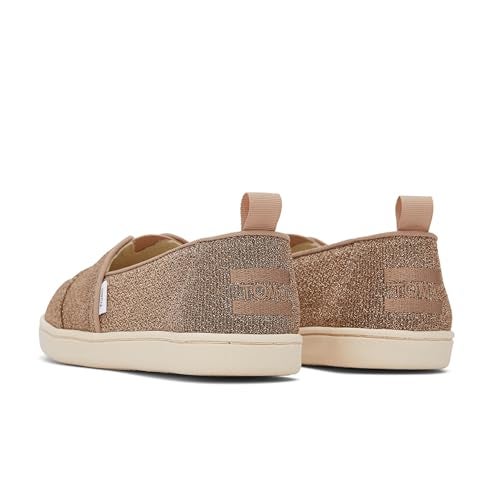 TOMS Girls Alpargata Loafer Flat, Gold Sparkle Knit, 4 Toddler - Image 5