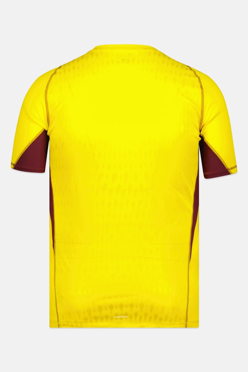 Adidas Men Tall Fit Short Sleeve Tiro 23 Pro Goalkeeper Jersey, Yellow - Image 3