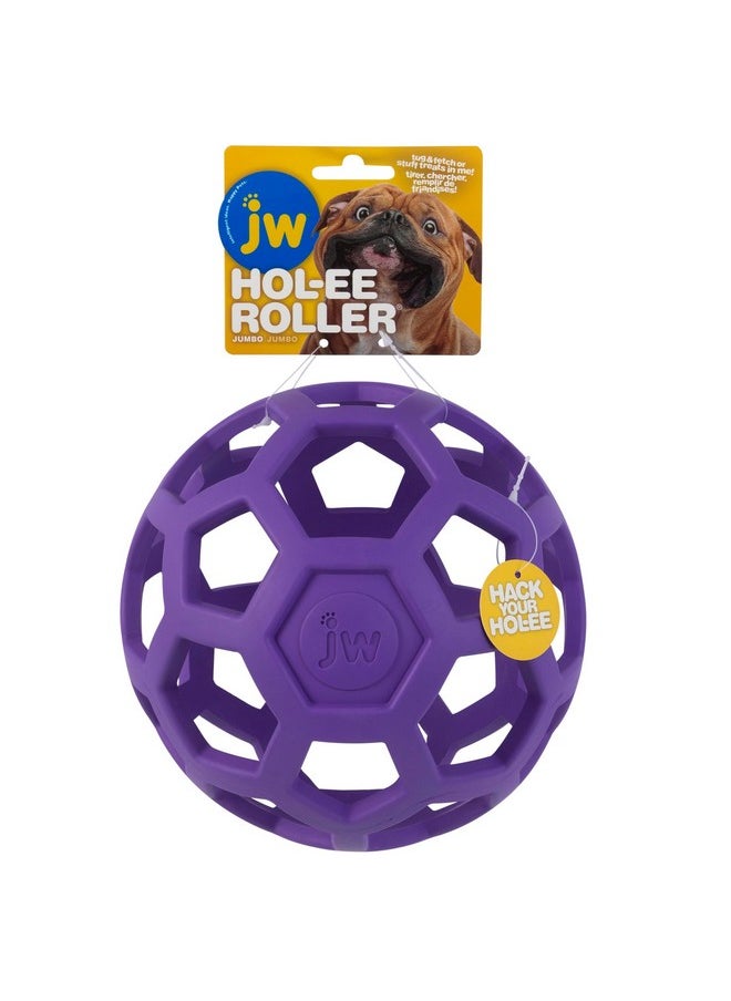جي دبليو لعبة كرة ألغاز للكلاب من JW Pet Hol-ee Roller، مصنوعة من المطاط الطبيعي، كبيرة جدًا (قطر 7.5 بوصة)، قد تختلف الألوان  - Image 3