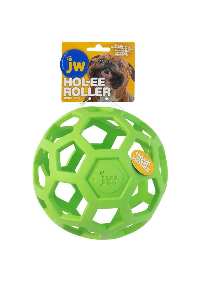 جي دبليو لعبة كرة ألغاز للكلاب من JW Pet Hol-ee Roller، مصنوعة من المطاط الطبيعي، كبيرة جدًا (قطر 7.5 بوصة)، قد تختلف الألوان  - Image 2