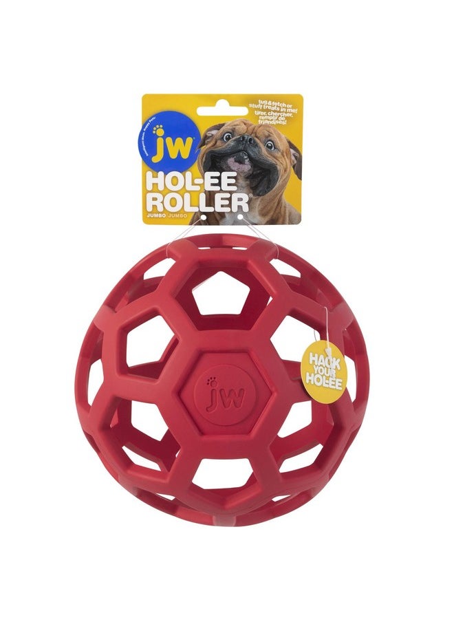 جي دبليو لعبة كرة ألغاز للكلاب من JW Pet Hol-ee Roller، مصنوعة من المطاط الطبيعي، كبيرة جدًا (قطر 7.5 بوصة)، قد تختلف الألوان  - Image 4