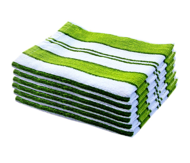 Space Fly Striped Hand Towels, High Absorbent 50GSM, Set of 6, Size : 12 inch X 18 inch (Multi Color) - Image 4