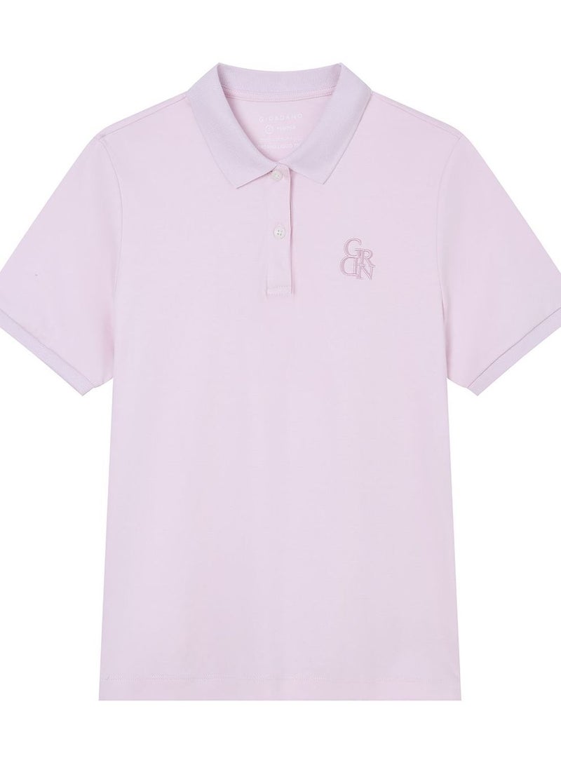 GIORDANO Women’s Embroidered Cotton Liquid Touch Polo - Image 3