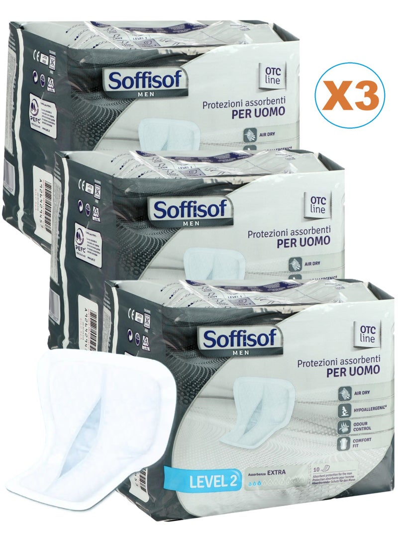 SOFFISOF - SoffiSof Men’s Diapers Level 2 The Perfect solution of Males Who Suffer From the Problem of Loss of Urinary Control ( 3Pack ) - Image 1