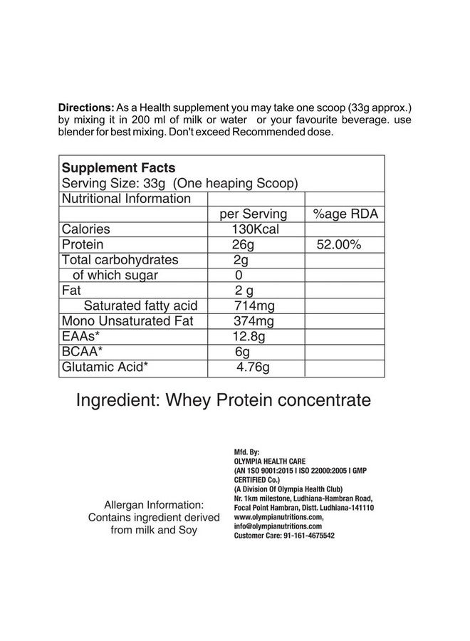 Olympia Premium Raw Isolate Whey 1Kg - Image 4